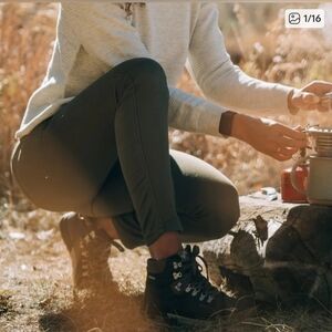 Grey/ Green Women's KUHL Transcendr Skinny Hiking Ankle Leggings Pants| Size 0